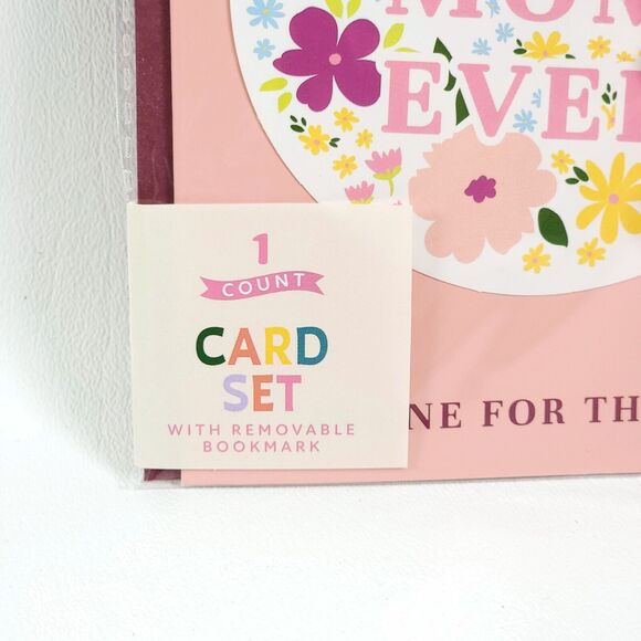 Target "Made for Retail" Mother's Day Card with Removable Floral Bookmark New - Picture 3 of 4